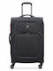 Delsey Optimax Großer Reisekoffer Weichschalen Schwarz mit 4 Räder Höhe 80.5cm 328583000T9