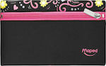 Maped Fabric Black/Fuchsia Pencil Case Κασετίνα Φάκελος Mexico with 1 Compartment