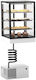 Sayl Barcelona Maintenance Showcase Tabletop with 3 Levels 60x60x95cm IN-60-90RA