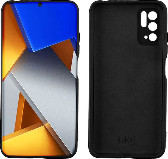Idol 1991 Velvet Задна корица Силикон Черен (Poco M3 Pro)