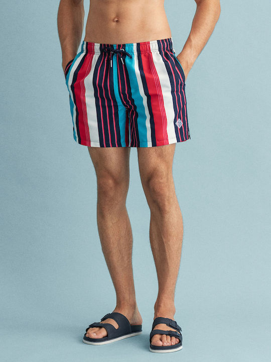 Classic Ανδρικό Μαγιό Σορτς Blue/Turquoise/Pink με Ρίγες