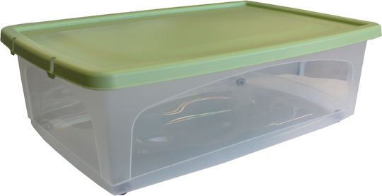 Viomes Plastic Storage Box with Lid Pastel Green 59x40x19cm 1pcs