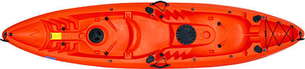 Captain II Full 28144-6278-5802 Πλαστικό Kayak Θαλάσσης 2 Ατόμων Πορτοκαλί