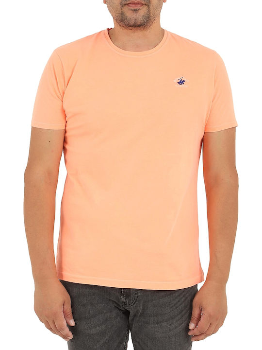 Beverly Hills Polo Club Ανδρικό T-shirt Πορτοκαλί με Λογότυπο