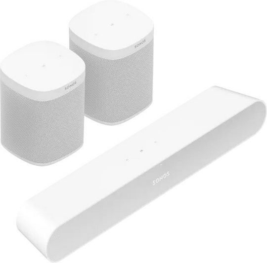 Sonos Heimkino-Lautsprecherset 5 Entertainment Set Weiß Ray & 2x Sonos One SL Ray & 2x Sonos One SL