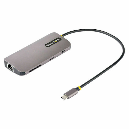StarTech USB-C Docking Station with HDMI 4K PD Ethernet Gray (MUB453310)
