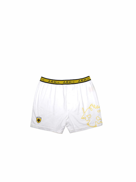 Herren Boxershorts Weiß mit Mustern 1Packung