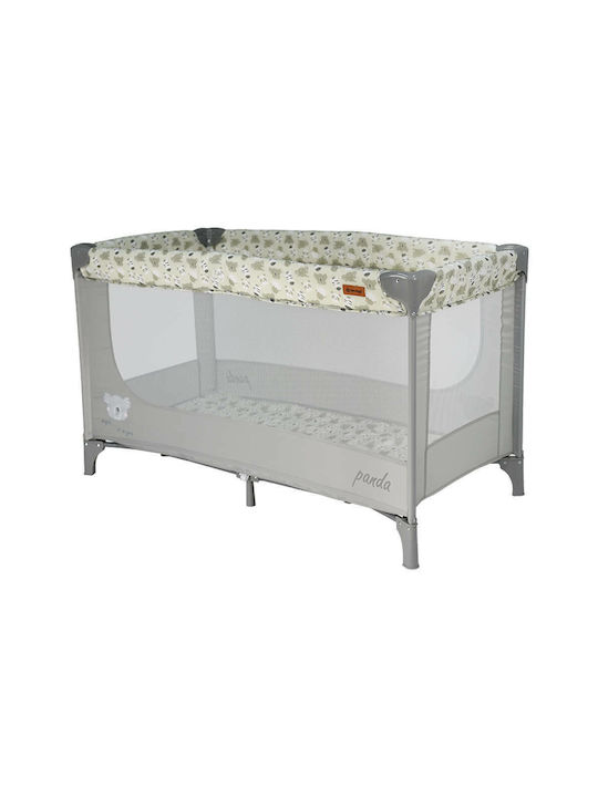 Bebe Stars Journey Panda Loc de joacă cu Saltea Gri 125x65cm