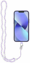 Blue Star Crystal Diamond Каишка за врата за Мобилни Телефони Лилав