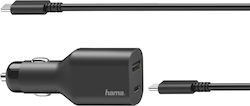 HAMA Φορτιστής Αυτοκινήτου με Θύρα 1xUSB-A και Καλώδιο Type-C