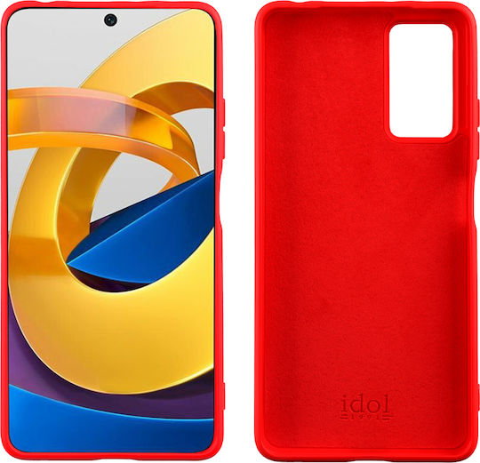 Idol 1991 Velvet 4 Странен Заден Калъф от Силикон Червен Poco M4 Pro 5G / Redmi Note 11s 5G