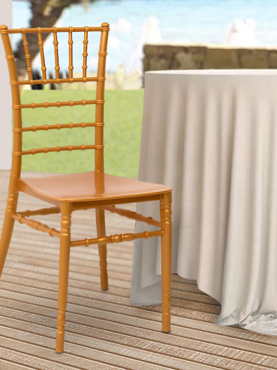 Καρέκλα Catering Πολυπροπυλενίου Tiffany Χρυσό 40x40.5x91εκ.