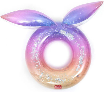 Legami Milano Rabbit Glitter Παιδική Φουσκωτή Σαμπρέλα Θαλάσσης με Χειρολαβές Γκρι με Glitter 90εκ.