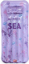 Legami Milano Jellyfish Glitter Copii Saltea umflabilă Căptușeală de scaun pentru piscină Violet cu sclipici 175cm