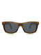 Daponte Sonnenbrillen mit Braun Rahmen und Gray Polarisiert Linse DAP001#17