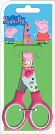 Diakakis Peppa Pig Children's Scissors for Crafts 13.5cm with Metallic Blade Pink 6pcs