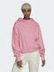Studio Lounge Cropped Γυναικείο Φούτερ με Κουκούλα Bliss Pink