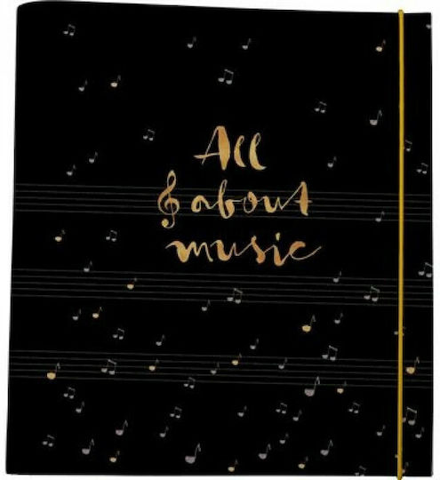 Die Spiegelburg Clipboard with 2 Rings Black All About Music 1pcs