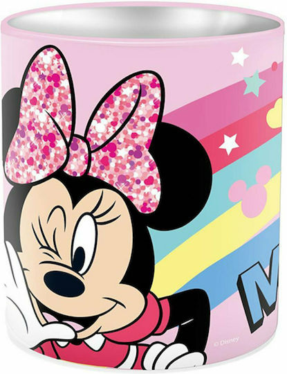 Μεταλλική Μολυβοθήκη Disney Minnie Mouse σε Ροζ Χρώμα 11x11εκ. 1τμχ