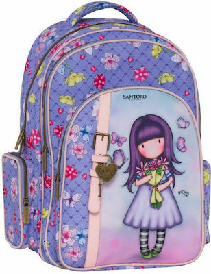 Santoro Send Me Flowers Schulranzen Rucksack Grundschule, Grundschule in Lila Farbe