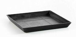 Square plate 28 Black