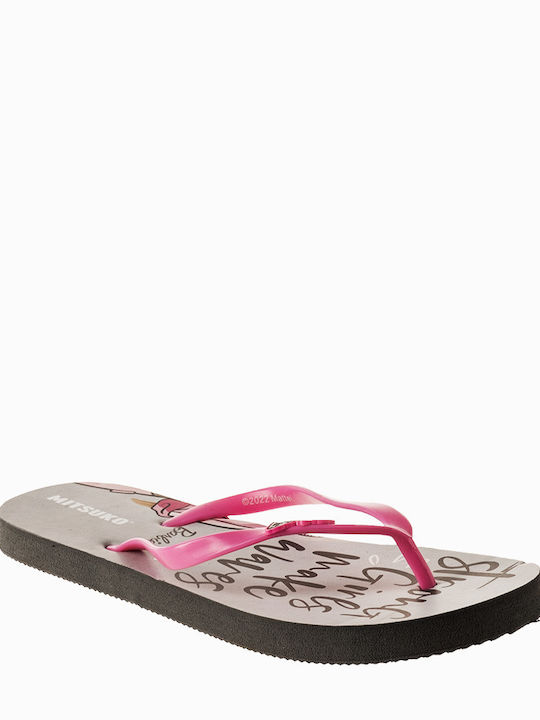 Mitsuko Women's Flip Flops Pink / Grey