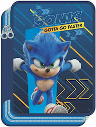 Gim Sonic Κασετίνα Γεμάτη με 2 Θήκες σε Μπλε χρώμα 1τμχ