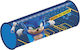 Gim Sonic Pencil Case Barrel with 1 Compartment Blue