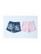 Joyce Kids Shorts/Bermuda Fabric Unicorn Jean Pink 2pcs