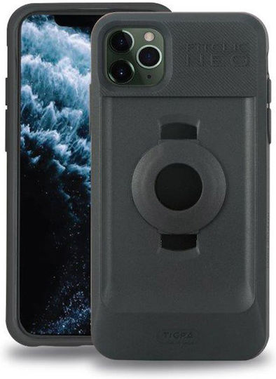Tigra Sport FitClic Neo Back Cover Σιλικόνης Μαύρο (iPhone 11 Pro)