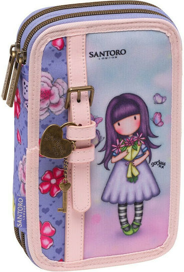 Santoro Send Me Flowers Κασετίνα Γεμάτη Μωβ