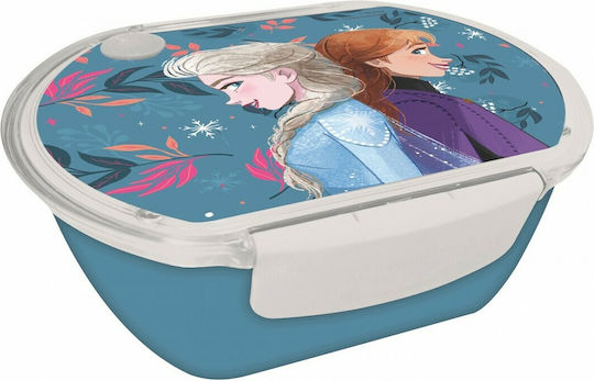 Gim Frozen Ανοξείδωτο Παιδικό Δοχείο Φαγητού Frozen 0.7lt Μπλε 15 x 6.5 x 16.5εκ.