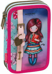 Santoro Between The Pages Pencil Case Full with 2 Compartments Multicolored