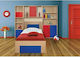 Set de Dormitor pentru Copii Multicolor Magazin online 4buc cu Pat pentru Saltea 90x190buc