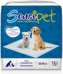 Sensi Pet Floor Diapers Dog με Αυτοκόλλητο & Sap 60 - 90cm 15pcs