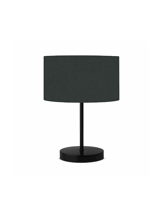 Pakketo PWL-1076 Metal Table Lamp for Socket E27 with Black Shade and Base