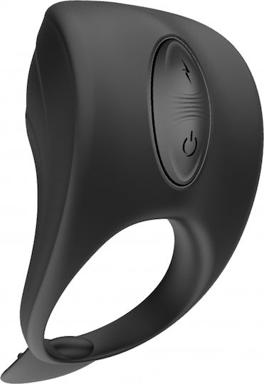 Shots Electro Cock Ring With C-Spot E-Stim Massager for Electro-stimulation Black