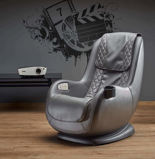 Delano Πολυθρόνα Relax Massage από Δερματίνη Γκρι 69x70x94cm