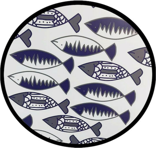 InTheBox Fishy Lemnos Rotund Tavă de Servire în Culoare Alb 40x40x3.5cm 024377 1buc