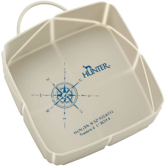 Hunter List Pet Travel Kit Bowl Silicone Food & Water for Dog & Cat with Base 590ml in Beige Color