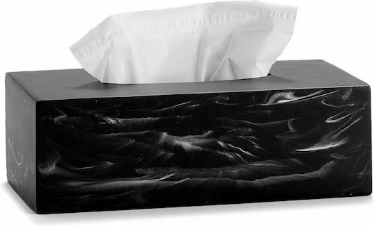 Andrea House Държач за кърпички Пластмасова Черен 24x13x8см BA71019