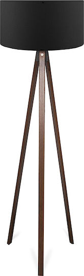 Pakketo PWL-1059 Lampa de podea Î140xL38cm. cu Soclu pentru Bec E27 Negru