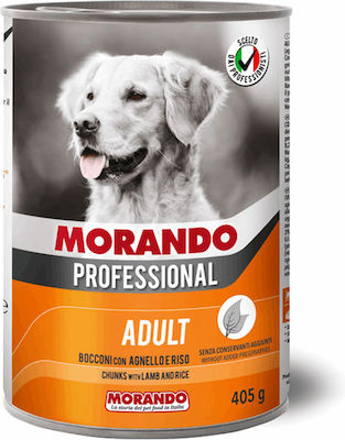 Morando Canned Wet Dog Food with Lamb and Rice 1 x 405gr