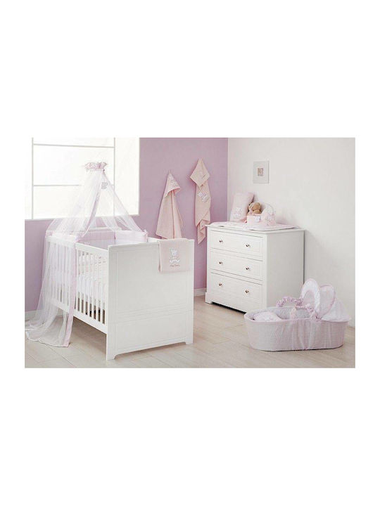 Pierre Cardin Одеяло Детски пелени за пелени Baby Bear Флийс Розов 80x100см.