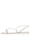 Mariella Fabiani Leather Women's Flat Sandals in White Color