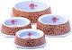 Pet Interest Plastic Food and Water Bowl for Dog and Cat 2 x 650ml 18.5x18.5x6.5cm