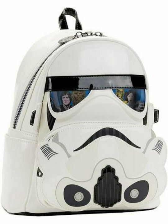 Loungefly Star Wars: Stormtrooper Παιδική Τσάντα Πλάτης Λευκή 22.5x11.25x26.25εκ. Star Wars Stormtrooper Lenticular Mini