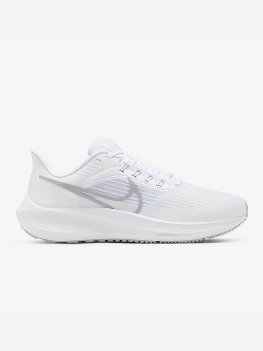 Nike Air Zoom Pegasus 39 Γυναικεία Αθλητικά Παπούτσια Running White / Metallic Silver / Pure Platinum