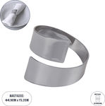 GloboStar Metallic Napkin Ring Couvert Silver 35009