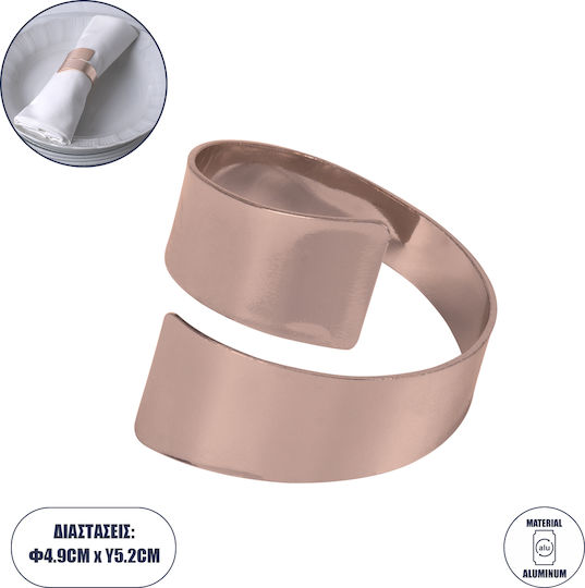 GloboStar Couvert Пръстен за салфетки Металик Розов 1pcs